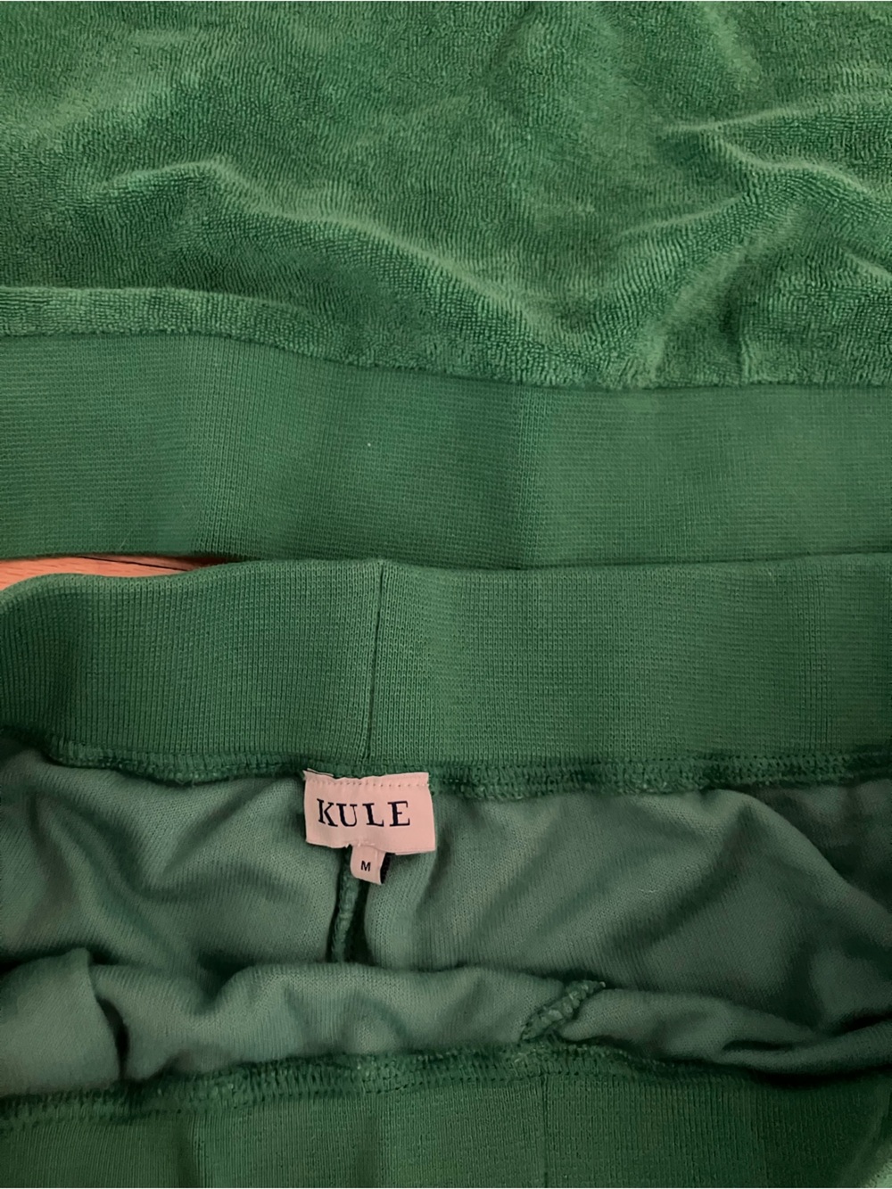 KULE Emerald Green Terry Pullover and Shorts Set
